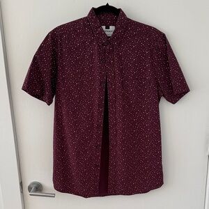 Topman Dark Red Speckled Men's Shirt